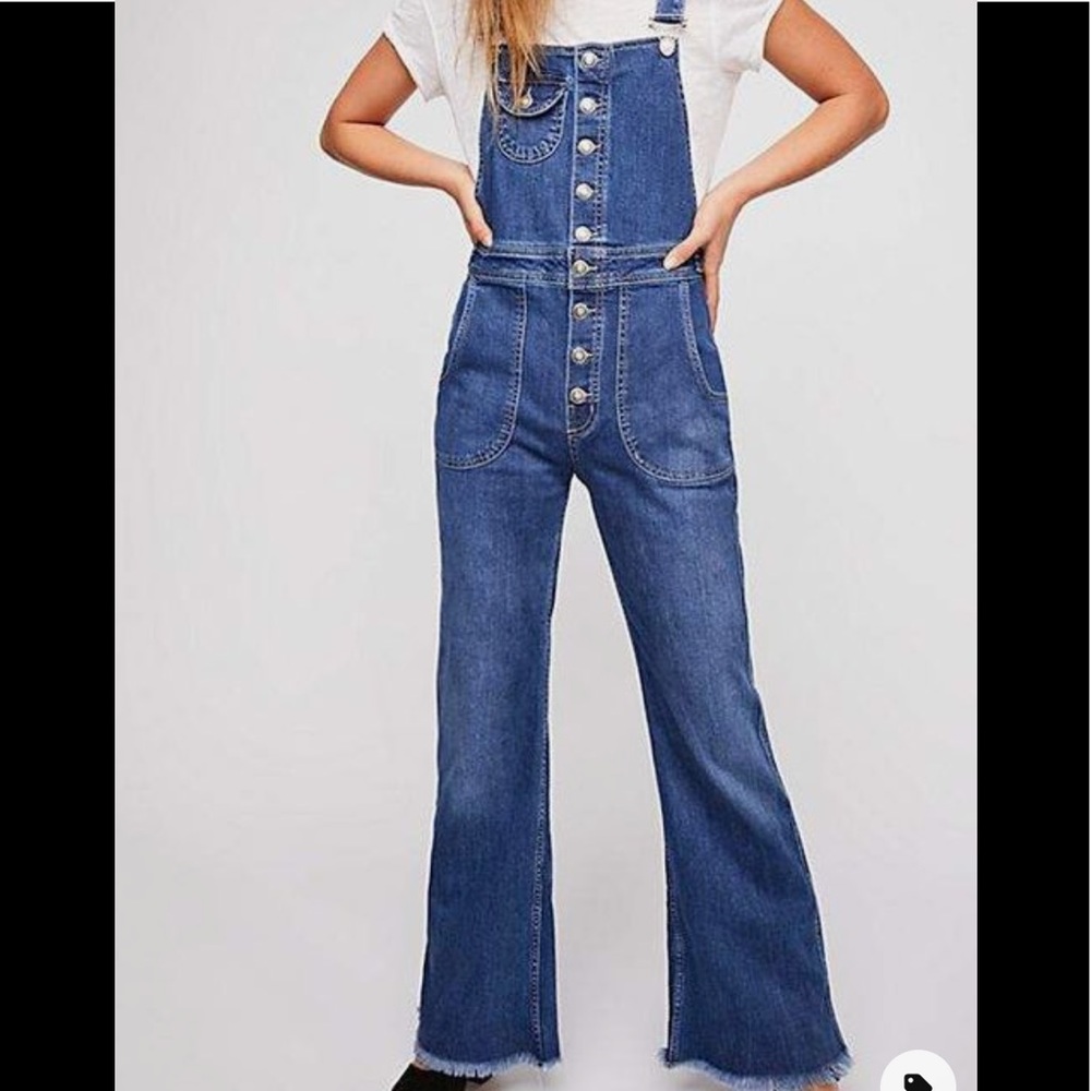 Free People Alvin Flare Overalls